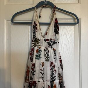 RAGA Anthropologie Backless Floral Maxi Dress